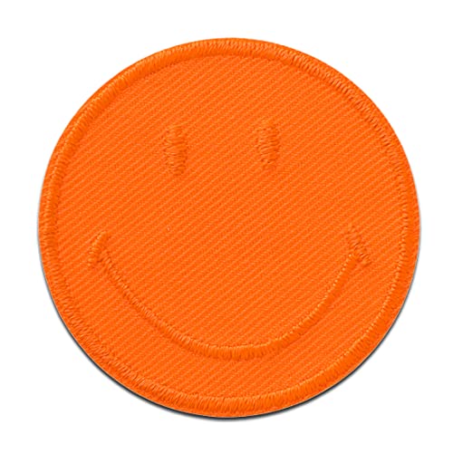 Mono Quick Smiley Orange - Aufnäher, Bügelbild, Aufbügler, Applikationen, Patches, Flicken, zum aufbügeln, Größe: 5 x 5 cm von Mono Quick