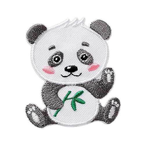 Panda Tier - Aufnäher, Bügelbild, Aufbügler, Applikationen, Patches, Flicken, zum aufbügeln, Größe: 4,5 x 5,1 cm Panda Tier - Aufnäher, Bügelbild, Aufbügler, Applikationen, Patches, Flicken, zum aufbügeln, Größe: 4,5 x 5,1 cm von Mono-Quick