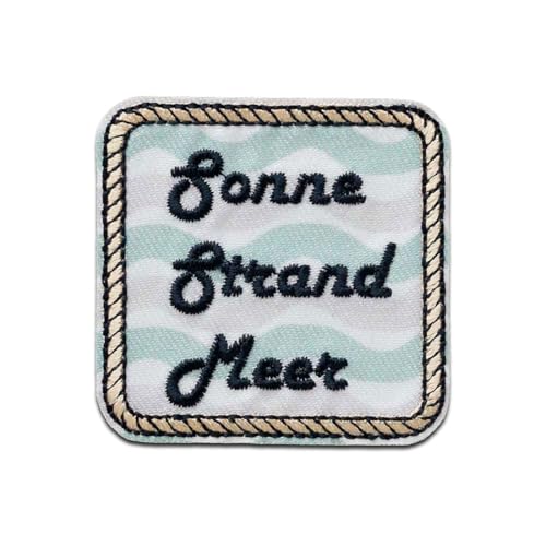 Sonne, Strand, Meer - Aufnäher, Bügelbild, Aufbügler, Applikationen, Patches, Flicken, zum aufbügeln, Größe: 5,4 x 5,5 cm Sonne, Strand, Meer - Aufnäher, Bügelbild, Aufbügler, Applikationen, Patches, Flicken, zum aufbügeln, Größe: 5,4 x 5,5 cm von Mono-Quick