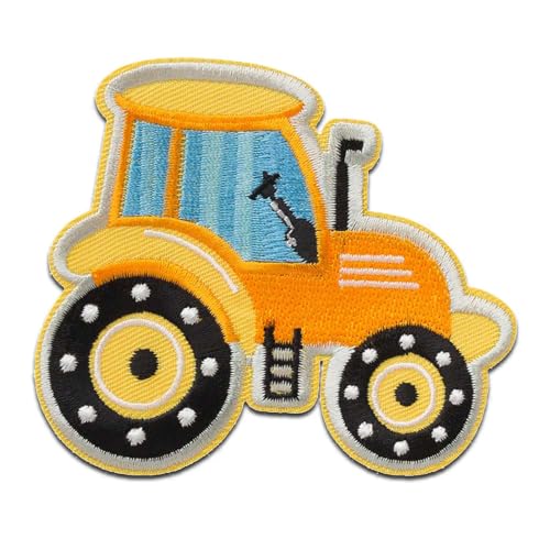 Traktor gelb - Aufnäher, Bügelbild, Aufbügler, Applikationen, Patches, Flicken, zum aufbügeln, Größe: 7,8 x 8,9 cm Traktor gelb - Aufnäher, Bügelbild, Aufbügler, Applikationen, Patches, Flicken, zum aufbügeln, Größe: 7,8 x 8,9 cm von Mono-Quick