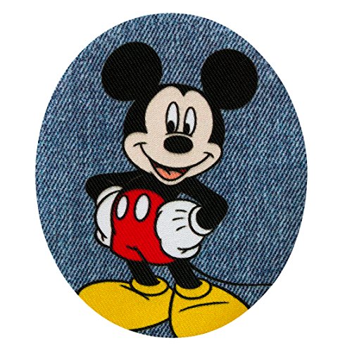 MonoQuick Mickey Mouse - Minnie Maus Applikation, Flicken, Aufbügeln, Aufnähen, Micky Maus oval - Iron on Patches (Mickey 1) von MonoQuick