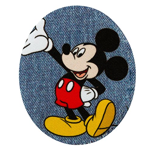 MonoQuick Mickey Mouse - Minnie Maus Applikation, Flicken, Aufbügeln, Aufnähen, Micky Maus oval - Iron on Patches (Mickey 2) von MonoQuick