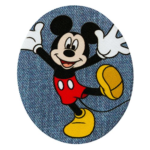 MonoQuick Mickey Mouse - Minnie Maus Applikation, Flicken, Aufbügeln, Aufnähen, Micky Maus oval - Iron on Patches (Mickey 3) von MonoQuick