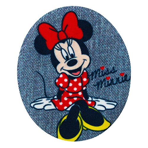 MonoQuick Mickey Mouse - Minnie Maus Applikation, Flicken, Aufbügeln, Aufnähen, Micky Maus oval - Iron on Patches (Minnie 4) von MonoQuick
