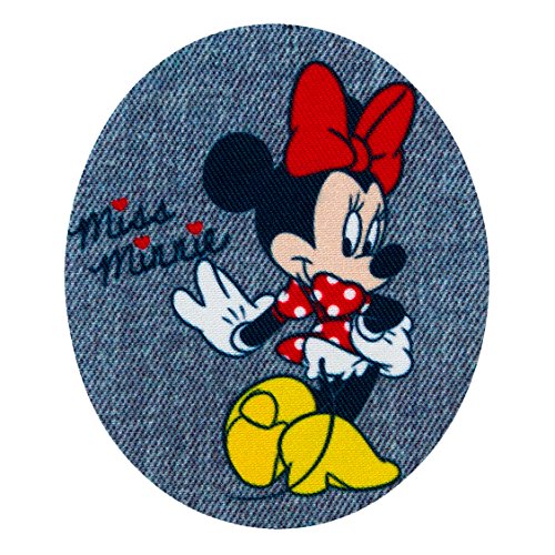 MonoQuick Mickey Mouse - Minnie Maus Applikation, Flicken, Aufbügeln, Aufnähen, Micky Maus oval - Iron on Patches (Minnie 5) von MonoQuick