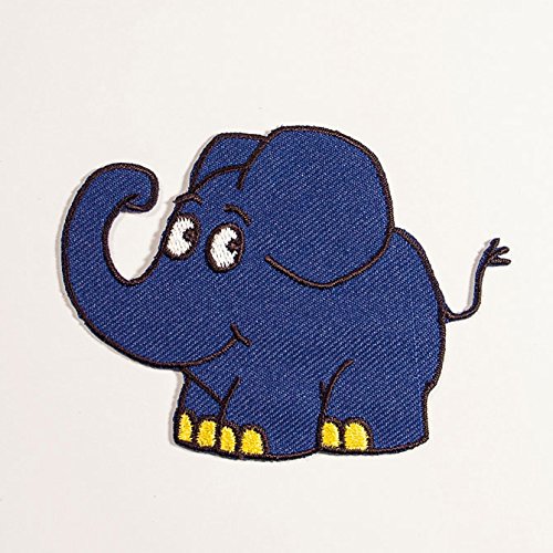MonoQuick Sendung mit der Maus und dem Elefanten Applikation, Flicken, Aufbügeln, Aufnähen, Iron on Patches (14579 Der Elefant) von Mono-Quick