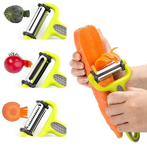 MonoTele 3-in-1 Gemüse- und Obstschäler, Karotten- und Kartoffelschäler, langlebiger Küchenhobel und Reibe als Kochhelfer MonoTele 3-in-1 Gemüse- und Obstschäler, Karotten- und Kartoffelschäler, langlebiger Küchenhobel und Reibe als Kochhelfer von MonoTele