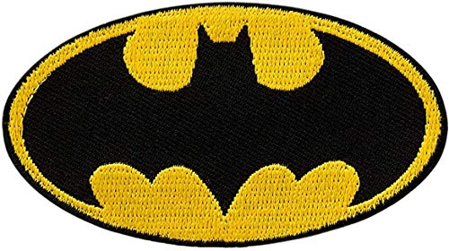 Monoquick Kids and Hits aufbügelbar Batman Logo farbig 1 St gelb schwarz von Mono-Quick