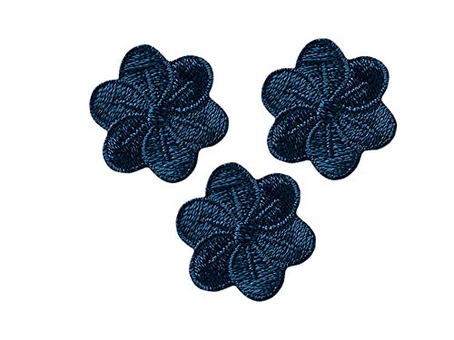 Applikationen - Kids and Hits - aufbügelbar Blumen dunkelblau 3 St von Mono-Quick