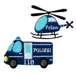 Applikationen - Kids and Hits - aufbügelbar Polizei farbig 2 St von Monoquick