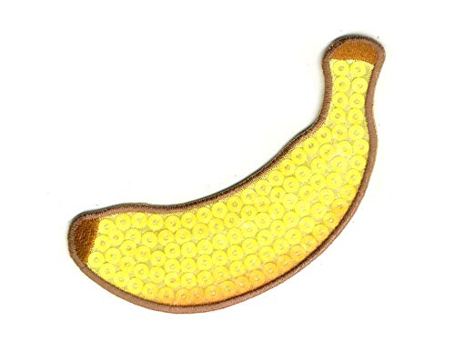 Bügelbild Applikation Aufnäher Patch Früchte tutti frutti Banane mit Pailletten 2,7 cm x 9,5 cm Bügelbild Applikation Aufnäher Patch Früchte tutti frutti Banane mit Pailletten 2,7 cm x 9,5 cm von Monoquick