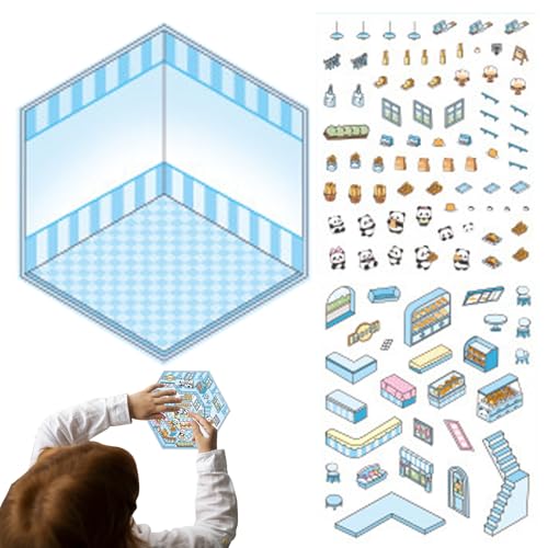 Monozoz 3D-Aufkleber-Szene, Panda-Thema, Miniatur-Raumaufkleber, hochklebend, kratzfest, pädagogisches Bastelzubehör für Heimdekoration, Laptop-Dekoration Monozoz 3D-Aufkleber-Szene, Panda-Thema, Miniatur-Raumaufkleber, hochklebend, kratzfest, pädagogisches Bastelzubehör für Heimdekoration, Laptop-Dekoration von Monozoz