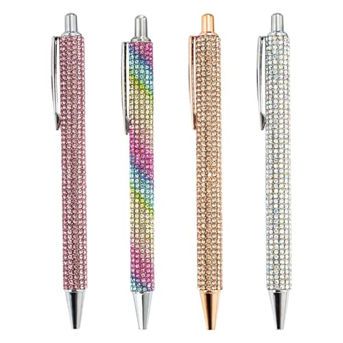 Monozoz Glitzer-Kugelschreiber, Kugelschreiber, glitzernde Metallstifte, einziehbare Tinte, Strassstift, einziehbare Stifte mit Kristallbling, für Kinder, Studenten, Skizzieren, Prüfungen, tägliches Monozoz Glitzer-Kugelschreiber, Kugelschreiber, glitzernde Metallstifte, einziehbare Tinte, Strassstift, einziehbare Stifte mit Kristallbling, für Kinder, Studenten, Skizzieren, Prüfungen, tägliches von Monozoz