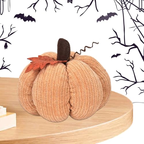 Monozoz Halloween-Kürbis-, Herbst-Kürbis-Dekoration, handgefertigtes Ornament, Erntedankfest, Tischdekoration für Ernteversammlungen, Ausstellungsregale, Kaffee, Bars, Kaminsims von Monozoz