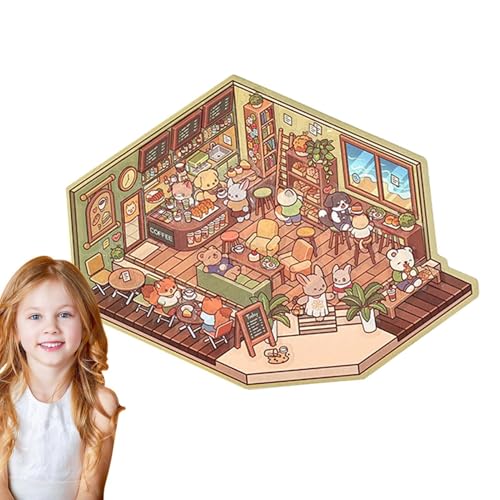 Monozoz Niedliches Cartoon-Aufkleber-Set – dekorative Miniatur-Szenen-Aufkleber, Heimdekoration, Aufkleber für Jungen, Mädchen, Kleinkinder, Kinder, Freunde oder Verwandte von Monozoz