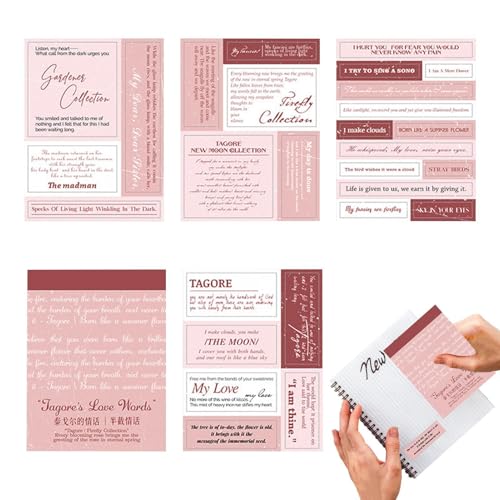 Monozoz Scrapbooking-Aufkleber – Journaling Love Words Stickers Scrapbook – Aesthetic Journaling Supplies People Stickers for Journaling Scrapbooking Stickers von Monozoz