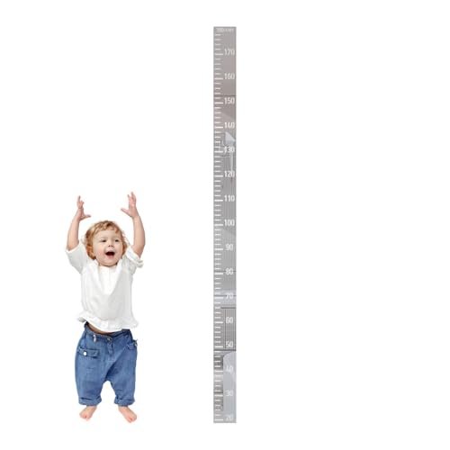 Monozoz Wachstumsdiagramm Spiegel für Kinder – Wand-Messlatte Dekor für Kinder | Mehrzweck-Mess-Höhendiagramm für Spielzimmer, Kindergärten, Kinderzimmer, Arbeitszimmer von Monozoz