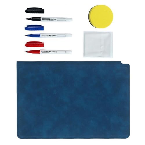 Monozoz Wiederverwendbarer Notizblock, trocken abwischbares A5-Notizbuch, tragbares Whiteboard-Buch, wiederverwendbar, löschbar, Meeting-Notizbuch mit Marker für Schule und Zuhause von Monozoz