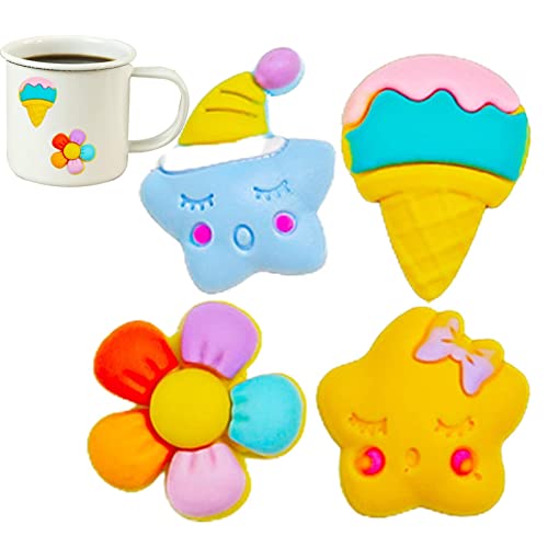 Wasserflaschen-Aufkleber, dreidimensionale Aufkleber für Kinder, 4 Stück, wasserdichte Tassen-Aufkleber, Handkonto-Aufkleber, Handy-Aufkleber Wasserflaschen-Aufkleber, dreidimensionale Aufkleber für Kinder, 4 Stück, wasserdichte Tassen-Aufkleber, Handkonto-Aufkleber, Handy-Aufkleber von Monozoz