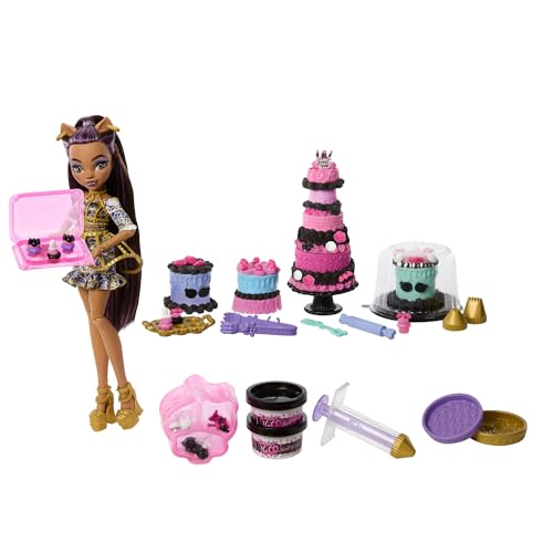 Monster High Scary Sweet Birthday Tortenset mit Clawdeen Wolf-Puppe, Spielset zum Tortendekorieren mit über 20 Zubehörteilen wie schaurigem Zuckerguss, Pipette und mehr, JBG78 Monster High Scary Sweet Birthday Tortenset mit Clawdeen Wolf-Puppe, Spielset zum Tortendekorieren mit über 20 Zubehörteilen wie schaurigem Zuckerguss, Pipette und mehr, JBG78 von Monster High