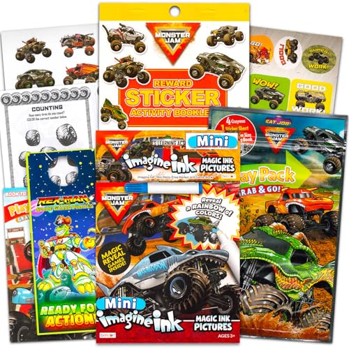 Monster Jam Ultimatives Malbuch-Set für Kinder – Aktivitätspaket mit Imagine-Tinte, Mini-Malbuch, über 100 Aufkleber, Türaufhänger, Monster Jam Partygeschenke Monster Jam Ultimatives Malbuch-Set für Kinder – Aktivitätspaket mit Imagine-Tinte, Mini-Malbuch, über 100 Aufkleber, Türaufhänger, Monster Jam Partygeschenke von Monster Jam