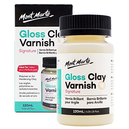 Mont Marte Glanzlack für Modelliermasse – 120ml – Firnis für Polymer Clay und lufthärtenden Ton – Farbloser Varnish mit schimmerndem Effekt für Töpferei Mont Marte Glanzlack für Modelliermasse – 120ml – Firnis für Polymer Clay und lufthärtenden Ton – Farbloser Varnish mit schimmerndem Effekt für Töpferei von Mont Marte