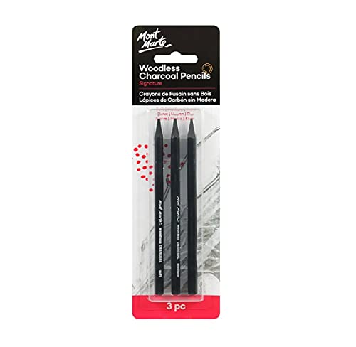 Mont Marte Kohlestifte Set – 3 Stück – Zeichenkohle in Schwarz mit verschiedenen Härtegraden – Ideale Kohlestifte für beeindruckende Zeichnungen Mont Marte Kohlestifte Set – 3 Stück – Zeichenkohle in Schwarz mit verschiedenen Härtegraden – Ideale Kohlestifte für beeindruckende Zeichnungen von Mont Marte