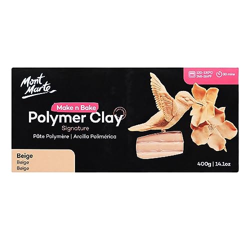 Mont Marte Make n Bake Modelliermasse, 400 g, Beige von Mont Marte