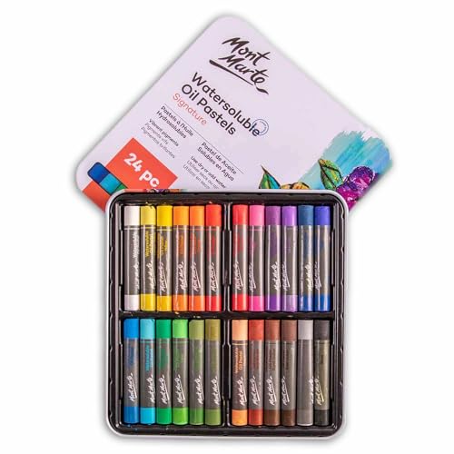 Mont Marte Ölpastellkreide Set – 24 Stück – Wasservermischbare weiche Ölkreide – Intensive Farben, hohe Pigmentierung – Ideal für Malerei und Zeichnungen Mont Marte Ölpastellkreide Set – 24 Stück – Wasservermischbare weiche Ölkreide – Intensive Farben, hohe Pigmentierung – Ideal für Malerei und Zeichnungen von Mont Marte