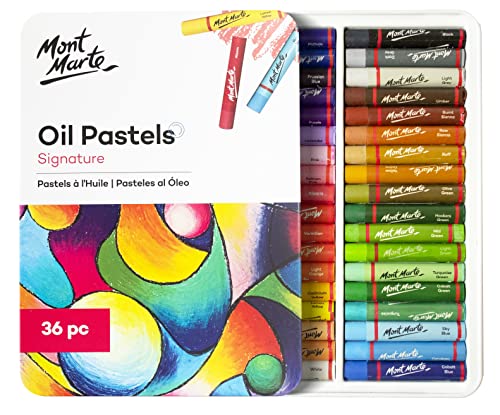 Mont Marte Ölpastellkreide Set – 36 Stück – Weiche Ölkreide – Intensive Farben, hohe Pigmentierung – Ideal für Malerei und Zeichnungen Mont Marte Ölpastellkreide Set – 36 Stück – Weiche Ölkreide – Intensive Farben, hohe Pigmentierung – Ideal für Malerei und Zeichnungen von Mont Marte