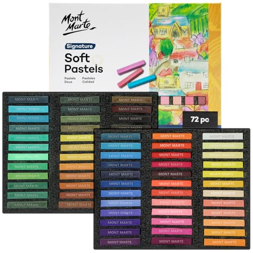 Mont Marte Pastellkreide Set – 72 Stück – Softpastellkreide für bunte und ausdrucksstarke Malerei – Weiche, kreidige Textur Mont Marte Pastellkreide Set – 72 Stück – Softpastellkreide für bunte und ausdrucksstarke Malerei – Weiche, kreidige Textur von Mont Marte