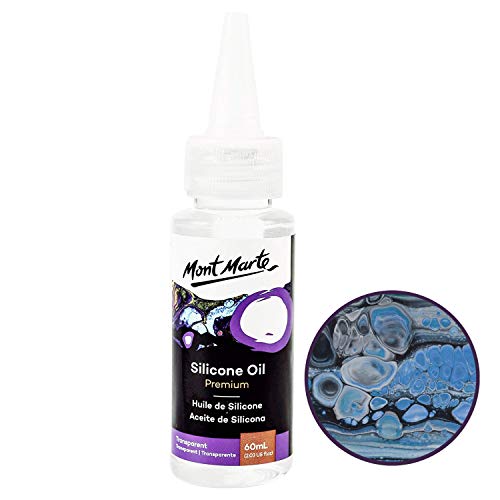Mont Marte Silikonöl – 60ml – Für Acryl Pouring – Geeignet für Acrylfarben, Pouring Technik und Acrylgießen – Schöne Zellen und beeindruckende Effekte von Mont Marte