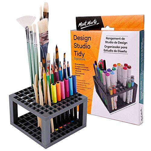 Mont Marte Stifte und Pinselhalter – Stiftehalter mit 82 Fächern – 18 extra breite Fächer für Marker – Ideal für das Aufbewahren und Ordnen Mont Marte Stifte und Pinselhalter – Stiftehalter mit 82 Fächern – 18 extra breite Fächer für Marker – Ideal für das Aufbewahren und Ordnen von Mont Marte