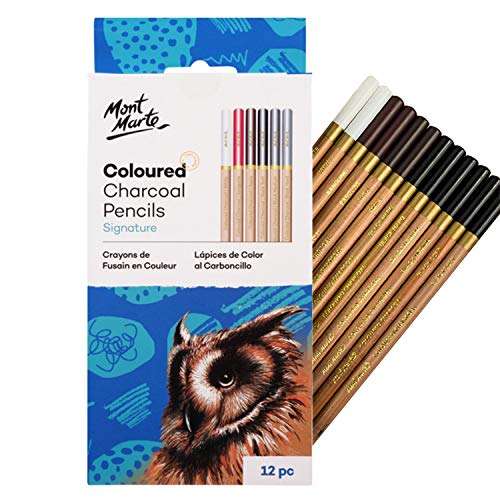 Mont Marte farbiges Kohlestifte Set – 12 Stück – Zeichenkohle in verschiedenen Farben – Zeichenstifte für außergewöhnliche Zeichnungen Mont Marte farbiges Kohlestifte Set – 12 Stück – Zeichenkohle in verschiedenen Farben – Zeichenstifte für außergewöhnliche Zeichnungen von Mont Marte