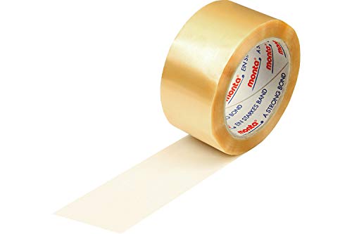Monta 36 Rollen PVC-Klebeband, geprägt, 50mm breitx66lfm, 54µ, transparent, leise, 201, Naturkautschuk Monta 36 Rollen PVC-Klebeband, geprägt, 50mm breitx66lfm, 54µ, transparent, leise, 201, Naturkautschuk von Monta