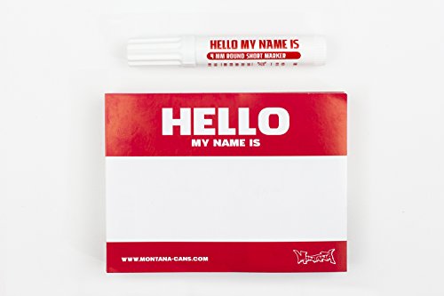 Montana „Hello my name is…“ Sticker Pack + Marker Red von Montana