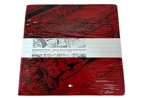 Montblanc Enzo Ferrari Notizbuch aus Leder in der Farbe Rot 96 Blatt/192 Seiten, Maße: 21cm x 15cm x 1,8cm, 128067 von Montblanc