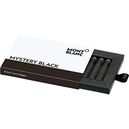 Montblanc Tintenpatronen Mystery Black 105191 – Hochwertige Tinte für Füllfederhalter Mystisches Schwarz – 1 Schachtel à 8 Füllerpatronen von Montblanc