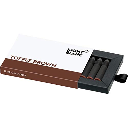 Montblanc Tintenpatronen Toffee Brown 105189 – Hochwertige Tinte für Füllfederhalter Karamell Braun – 1 Schachtel à 8 Füllerpatronen Montblanc Tintenpatronen Toffee Brown 105189 – Hochwertige Tinte für Füllfederhalter Karamell Braun – 1 Schachtel à 8 Füllerpatronen von Montblanc