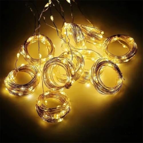 300 LED Lichterkette – 3 m Warmweiß USB Lichter mit Fernbedienung & 8 Modi | IP65 Wasserdicht für Innen & Außen | Deko-Beleuchtung für Weihnachten, Hochzeiten & Partys von Montegoni
