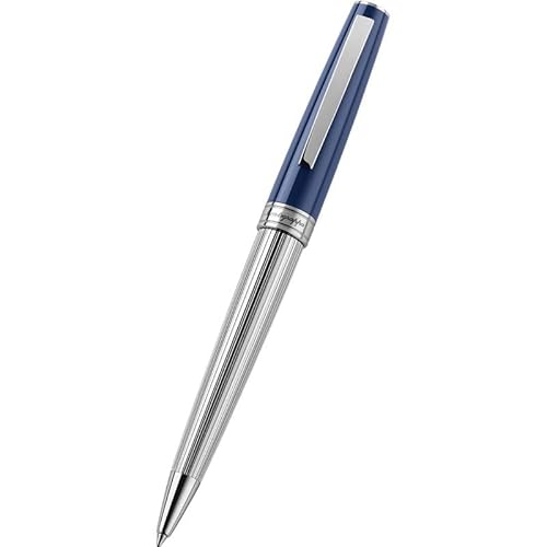 Montegrappa Armonia Duetto Kugelschreiber aus Edelharz, Farbe: Silber/Dark Blue, Länge: 138 mm, ISA1MBAB von Montegrappa