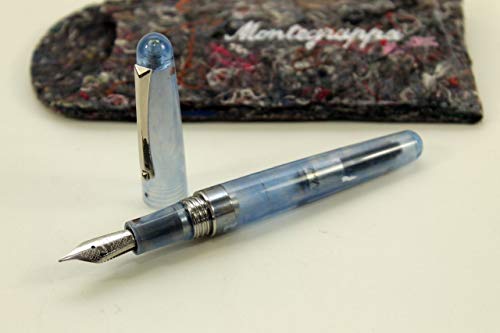 Montegrappa Elmo Ambiente Ocean Füllfederhalter in der Farbe Blau, aus Edelharz und Edelstahl hergestellt, Federstärke: M, Maße: 14,1 x 1.4 cm, 24.5g, ISEER3ID von Montegrappa