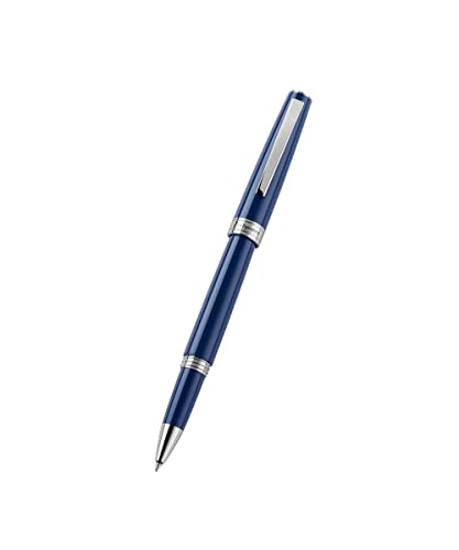 Montegrappa Harmonia Kugelschreiber aus Messing und Harz in der Farbe Blau-Silber, Länge: 14cm, ISA1RRAB von Montegrappa