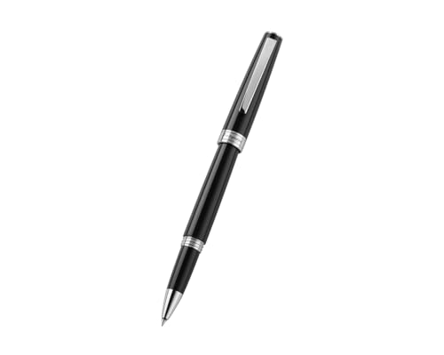 Montegrappa Harmonia Kugelschreiber aus Messing und Harz in der Farbe Schwarz-Silber, Länge: 14cm, ISA1RRAC von Montegrappa