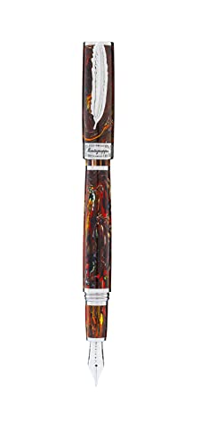 Montegrappa Wild Savannah Füllfederhalter aus Edelstahl und Montegrappite-Harz in der Farbe Sunset Federstärke: F, Länge: 13,9cm, ISWDR2SA von Montegrappa