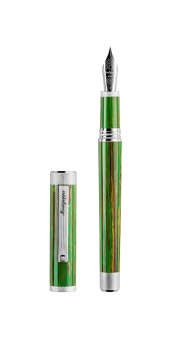 Montegrappa Zero Zodiac Füllfederhalter aus Montegrappite-Harz und Edelstahl in der Farbe Grün, Federstärke: M, Länge: 14,3cm, ISZEZ5IP_G8 von Montegrappa