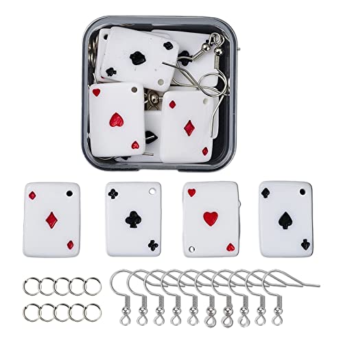 Montesy 1 Box Spielkarten-Stil Ohrringe Making Kits Spielkarten-Anhänger & Ohrringhaken für Anfänger Montesy 1 Box Spielkarten-Stil Ohrringe Making Kits Spielkarten-Anhänger & Ohrringhaken für Anfänger von Montesy