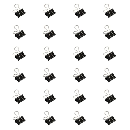 Montesy 24 Stück Edelstahl-Foldback-Clips, langer Schwanz, robuste Büroklammern für Lebensmittelbeutel, Fotodateien, Quittungen, Zeichenbretter von Montesy