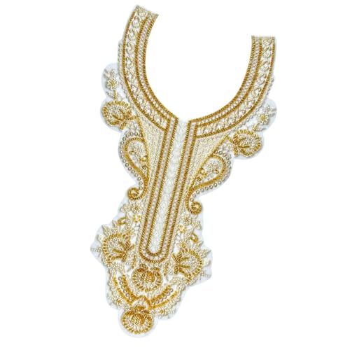 Montesy Aufnäher mit Perlen zum Aufnähen, für Hochzeitskleid, Abendkleid, bestickte Perlen, zum Aufnähen, Spitzenapplikation für Kleidung Montesy Aufnäher mit Perlen zum Aufnähen, für Hochzeitskleid, Abendkleid, bestickte Perlen, zum Aufnähen, Spitzenapplikation für Kleidung von Montesy
