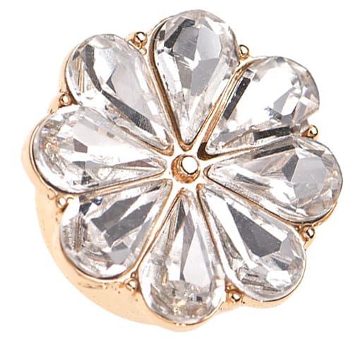 Montesy Blumenknopfabdeckungen mit Clip, Strasssteinen, Knopfabdeckungen für Blumen-Charms, für Kleidung, dekorative Knöpfe von Montesy